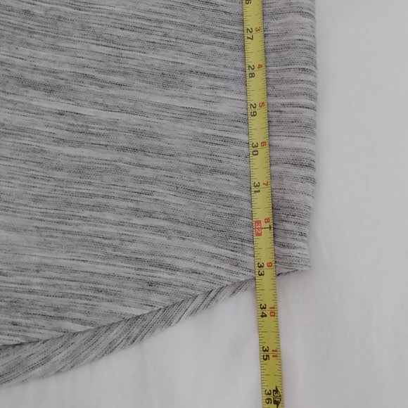 Gap gray/white veragated striped back zip tunic dress, size M - Picture 8 of 11